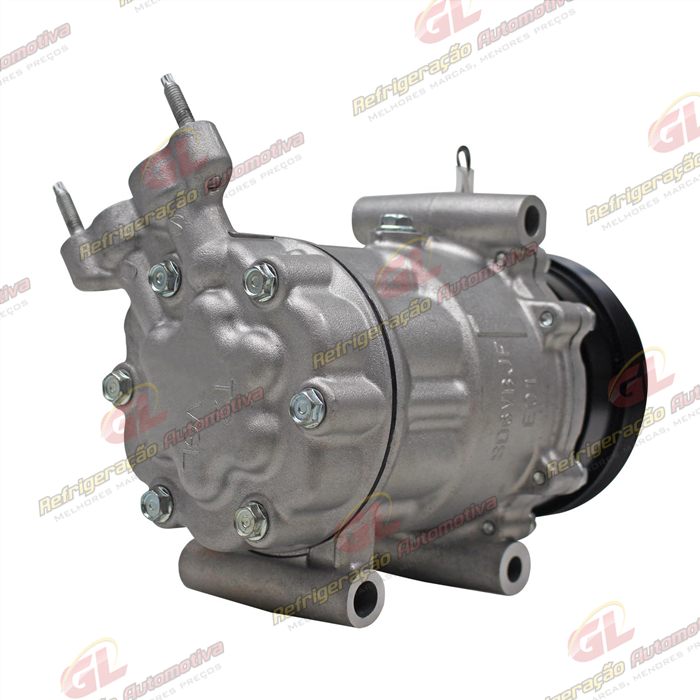 Compressor Modelo Sanden 6V12 Peugeot 206 1.0 / Renault Clio/ Sandero/ Logan 1.0 - 12 Volts Polia 4pk 110mm OEM: 8200840770 — foto 6
