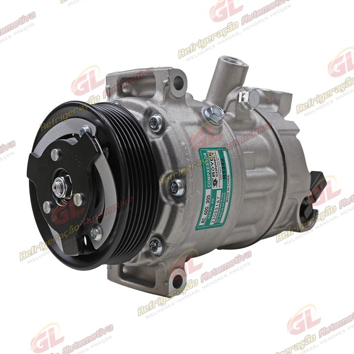 Compressor Volkswagen Jetta 2011>/ Passat/ Tiguan TSI Motor 2.0 Aspirado/ Audi A4/ Audi A3 Nova - Sentido Horário - 12 Volts Polia 6pk 112mm — foto 2