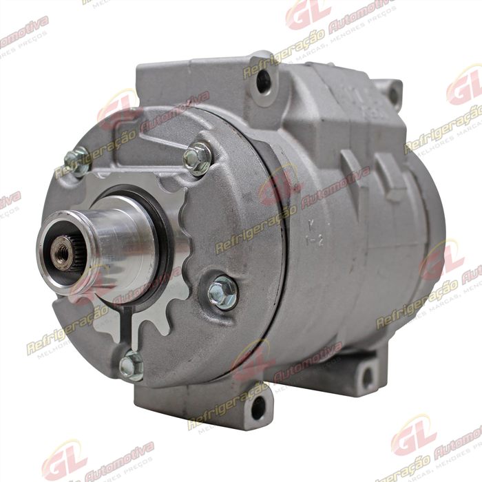 Compressor Modelo Denso 10S15 Toyota Hilux SW4 / SRV 2005> / Trator New Holland CNH Setembro 2009> Sem Embreagem — foto 2
