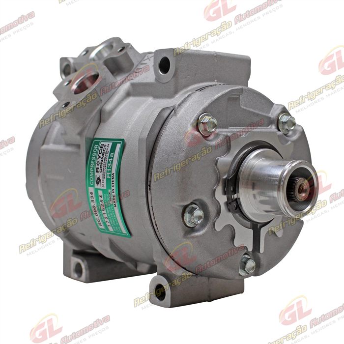 Compressor Modelo Denso 10S15 Toyota Hilux SW4 / SRV 2005> / Trator New Holland CNH Setembro 2009> Sem Embreagem — foto 4