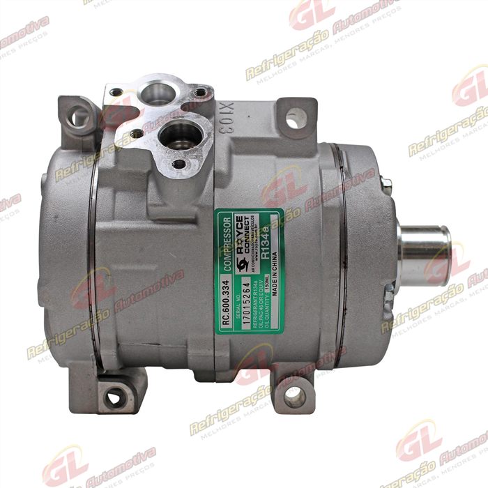 Compressor Modelo Denso 10S15 Toyota Hilux SW4 / SRV 2005> / Trator New Holland CNH Setembro 2009> Sem Embreagem — foto 5