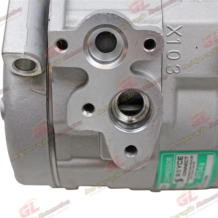 Compressor Modelo Denso 10S15 Toyota Hilux SW4 / SRV 2005> / Trator New Holland CNH Setembro 2009> Sem Embreagem — foto 8
