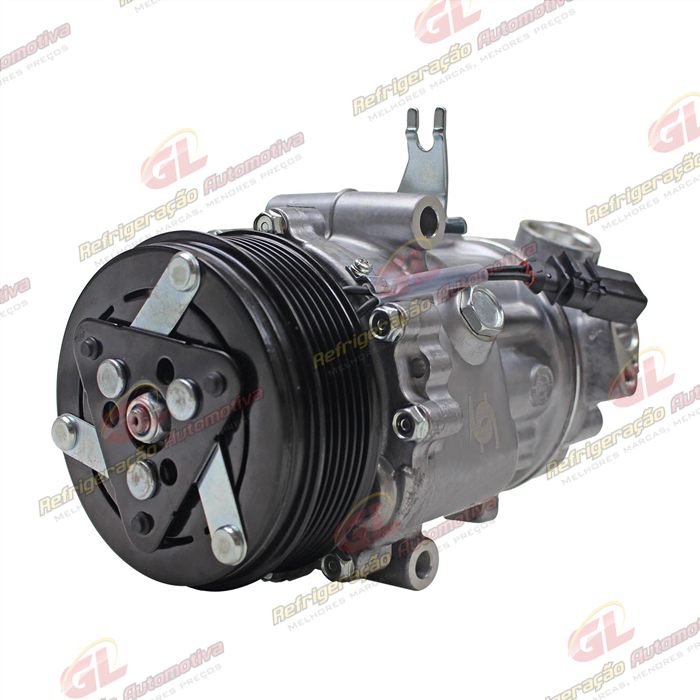 Compressor Modelo Doowon DV9 Volkswagen UP 2014>/ Fox 2011>/ Gol/ Voyage G6 2017> - 12 Volts Polia 6pk 114mm OEM: 5U0820803L — foto 2