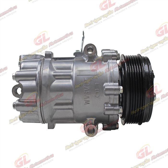 Compressor Modelo Doowon DV9 Volkswagen UP 2014>/ Fox 2011>/ Gol/ Voyage G6 2017> - 12 Volts Polia 6pk 114mm OEM: 5U0820803L — foto 5