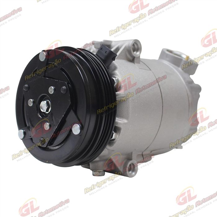 Compressor Modelo CVC Volkswagen Fox 2008>/ Voyage 2008> / Gol G5/G6 Motor 1.0/1.6 Até 2015 - 12 Volts Polia 3pk 110mm OEM: 5U0820803A/ 5U0820803K — foto 2
