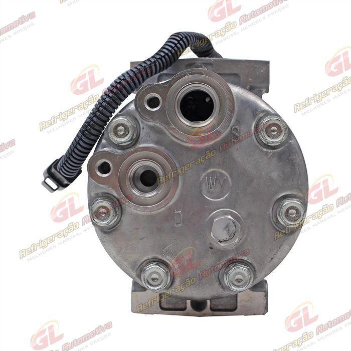Compressor 7H15 SANDEN Original 8044/ 8242/ 8112/ 6028/ 8176 Caminhão NH 1999 Até 2006/ FH/ FM 1998 ATé 2007 Caminhão VM Todos / Máquina Volvo - 24 Volts Polia 8pk 132mm OEM: 11412631 — foto 7