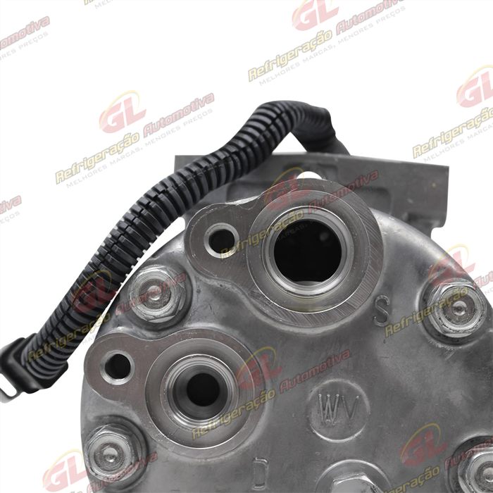 Compressor 7H15 SANDEN Original 8044/ 8242/ 8112/ 6028/ 8176 Caminhão NH 1999 Até 2006/ FH/ FM 1998 ATé 2007 Caminhão VM Todos / Máquina Volvo - 24 Volts Polia 8pk 132mm OEM: 11412631 — foto 8