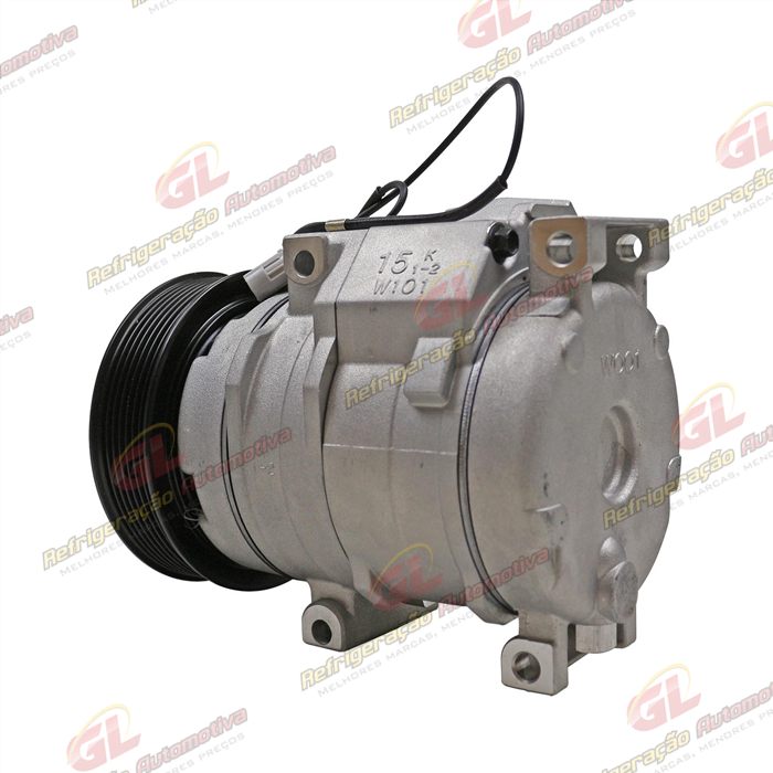 Compressor 10S15 Toyota Hilux Diesel SW4/SRV 2005>/ Trator New Holland CNH Setembro 2009> - 12 Volts Polia 7pk 120mm OEM: 87342868 — foto 8
