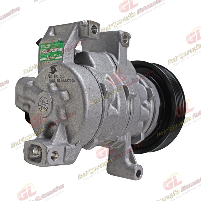 Compressor Modelo Denso Honda Civic Motor 1.8/2.0 2009 Até 2014 - 12 Volts Polia 6pk 120mm — foto 6