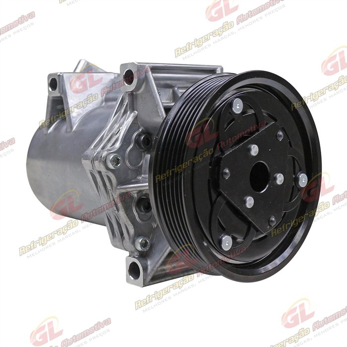 Compressor Calsonic Renault Logan/ Sandero 2013 Até 2017 OEM: 8201025121 - 12 Volts Polia 6pk 125mm — foto 4