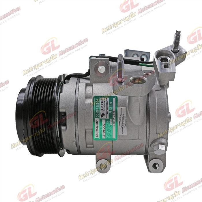 Compressor Modelo FOMOCO Ford Ranger Diesel 2016 Até 2019 - 12 Volts Polia 7pk 115mm OEM: EB3B-19D629-DA