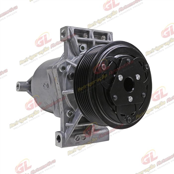 Compressor Calsonic Nissan Kicks 1.6 2016 Até 2019/ Renault Sandero/ Logan/ Duster/ Oroch/ Captur 2017 Até 2019 Motor 1.6 - 12 Volts Polia 7pk 104mm OEM: 926005RA0A/ 926006053R — foto 4
