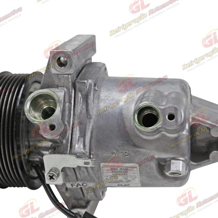Compressor Calsonic Nissan Kicks 1.6 2016 Até 2019/ Renault Sandero/ Logan/ Duster/ Oroch/ Captur 2017 Até 2019 Motor 1.6 - 12 Volts Polia 7pk 104mm OEM: 926005RA0A/ 926006053R — foto 10