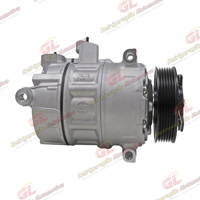 Compressor Modelo Sanden PXE16 Volkswagen Jetta 2011>/ Passat/ Tiguan TSI Motor 2.0 Aspirado/ Audi A4/ Audi A3 Nova - Sentido Anti-Horário OEM: 5C0820803G — foto 4
