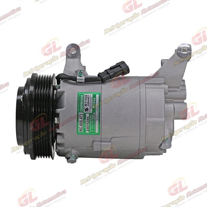 Compressor E-Torq Fiat Palio/ Doblo/ Strada Locker/ Bravo 1.8 2011>/ Punto 1.6/1.8 Tritec 2009> - 12 Volts Polia 6pk 119mm OEM: 52061727/ 52093154/ 51973796