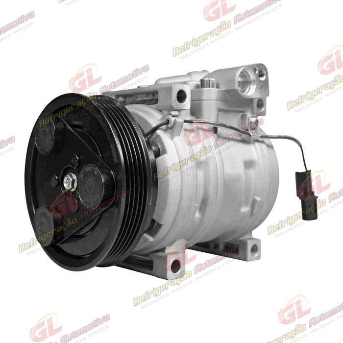 Compressor Modelo Halla HS09 Kia Picanto 1.0 Flex 4 Cilindros 2006> - 12 Volts Polia 5pk 121mm OEM: 977011Y000 — foto 2