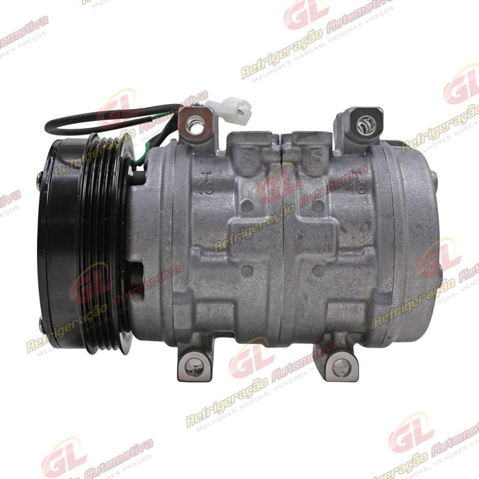 Compressor Modelo Denso 10P15 Caminhão Volkswagen Constellation Motor MAN 2012 > - 24 Volts Polia 4pk 125mm OEM: 2T2820803A