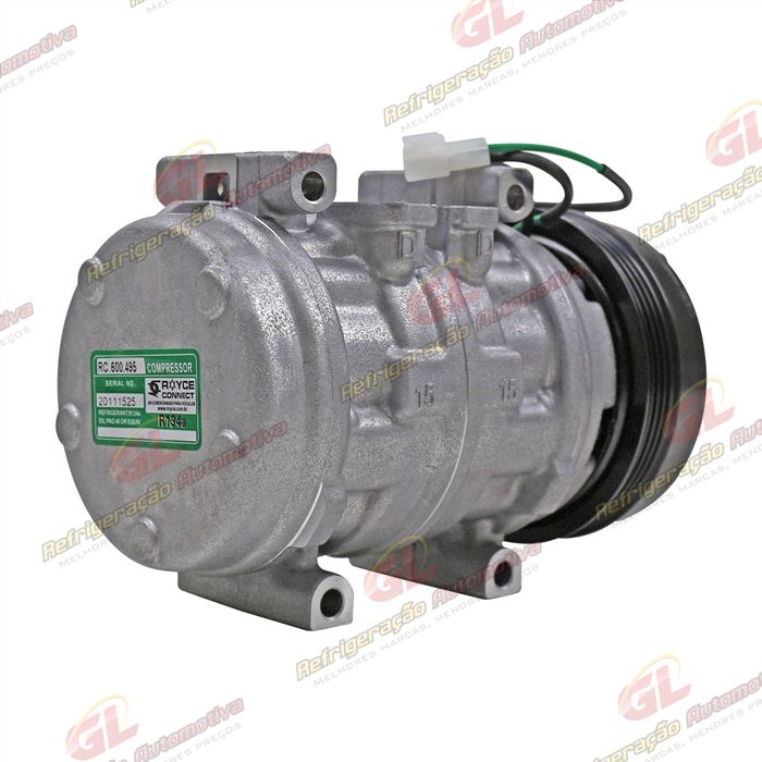 Compressor Modelo Denso 10P15 Caminhão Volkswagen Constellation Motor MAN 2012 > - 24 Volts Polia 4pk 125mm OEM: 2T2820803A — foto 6