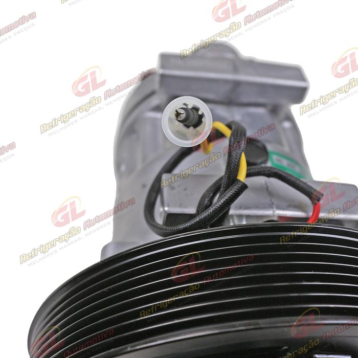 Compressor Modelo Sanden 5271A AB7H15AB Caminhão Volvo FH 2020> - 24 Volts Polia 8pk 180mm OEM: 84472607 — foto 7