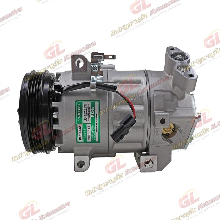 Compressor Modelo Valeo Renault Logan / Sandero 1.0 2014 Até 2018 - 12 Volts Polia 4pk OEM: 926006775R