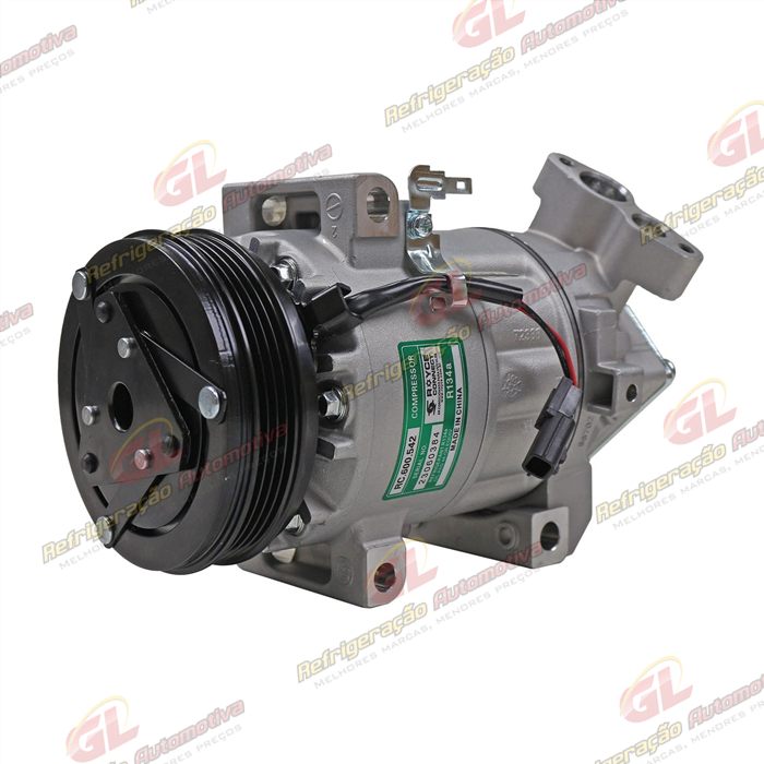 Compressor Modelo Valeo Renault Logan / Sandero 1.0 2014 Até 2018 - 12 Volts Polia 4pk OEM: 926006775R — foto 2