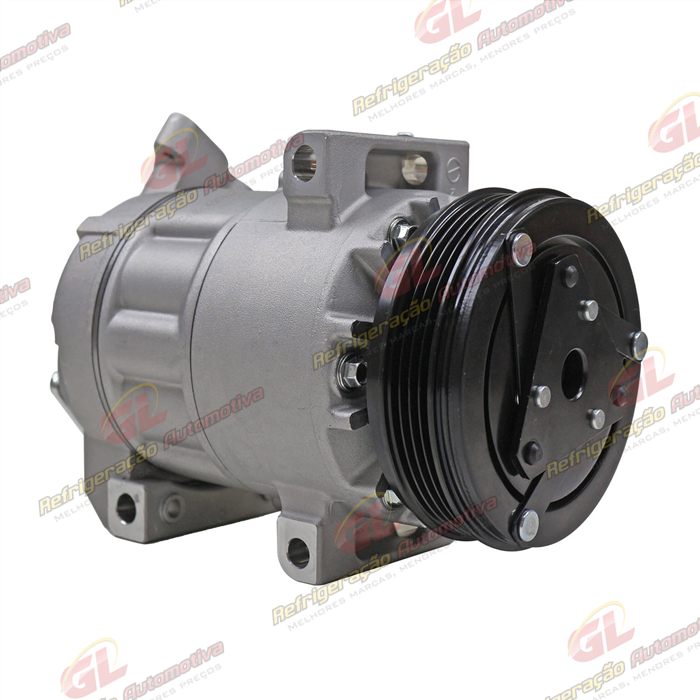 Compressor Modelo Valeo Renault Logan / Sandero 1.0 2014 Até 2018 - 12 Volts Polia 4pk OEM: 926006775R — foto 3