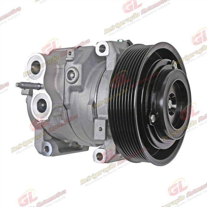 Compressor Modelo Denso 10S15 Caminhão Mercedes Benz New Actros 2553/ 2653/ 2651 2022> - 24 Volts Polia 8pk 145mm OEM: A0042304111 — foto 2