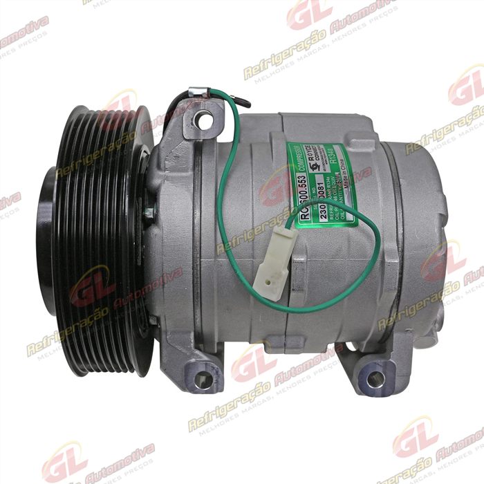 Compressor Modelo Denso 10S15 Caminhão Mercedes Benz New Actros 2553/ 2653/ 2651 2022> - 24 Volts Polia 8pk 145mm OEM: A0042304111 — foto 5