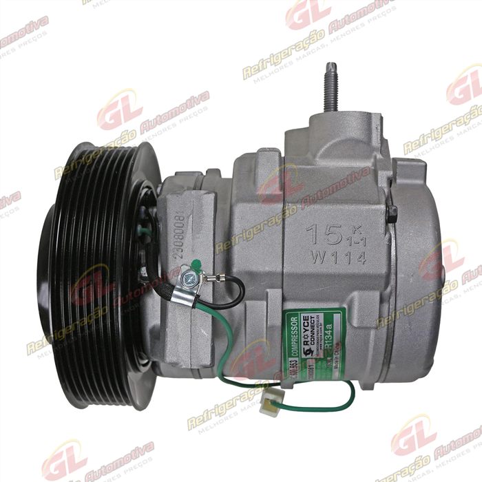 Compressor Modelo Denso 10S15 Caminhão Mercedes Benz New Actros 2553/ 2653/ 2651 2022> - 24 Volts Polia 8pk 145mm OEM: A0042304111 — foto 6