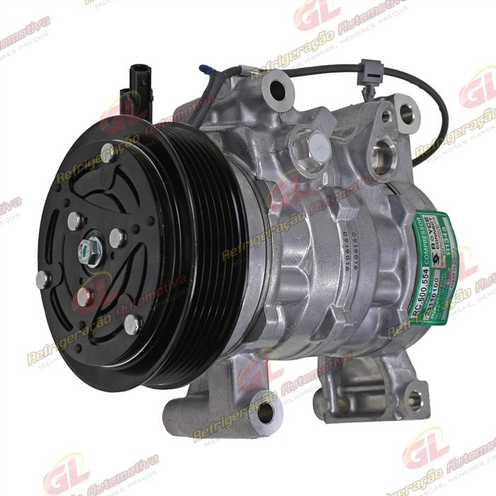 Compressor Modelo Denso 10SRE11C Honda City 1.5 Aspirado 2022> - 12 Volts Polia 6pk OEM: BC447280-5980 — foto 2