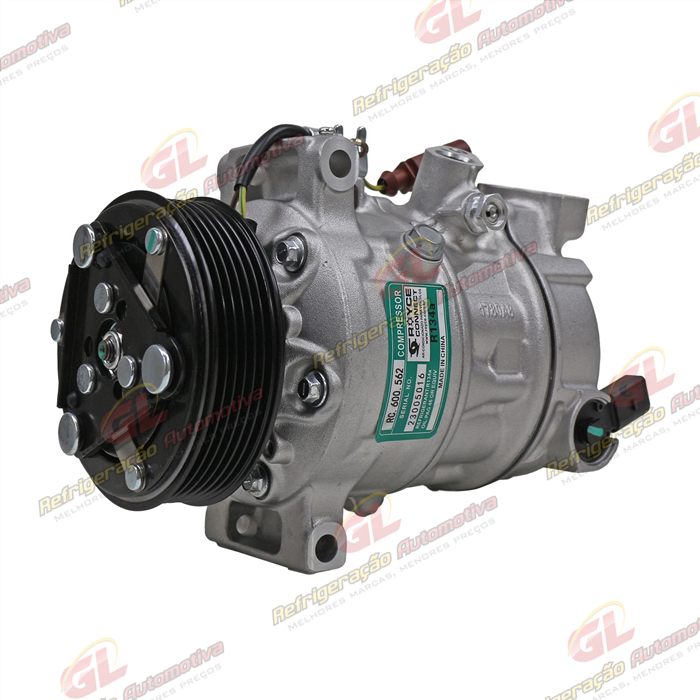 Compressor Modelo Sanden Volkswagen Polo 1.0 TSI/ T-Cross 1.0 TSI 2022>/ Virtus 1.4 Turbo 2022> - 12 Volts 6pk 110mm OEM: 3Q0816803E — foto 2