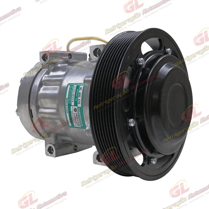 Compressor 7H15 4116U Caminhão Volvo FM/ FMX / FH 2008 Até 2019 - 24 Volts Polia 8pk 180 MM OEM: 20587125/ 85000458/ 84094705/ 85000458 — foto 3