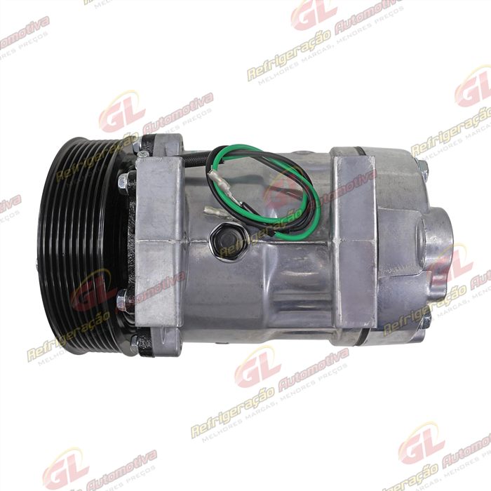 Compressor Modelo 7H15 8044/ 8242/ 8112/ 6028/ 8176 Caminhão Volvo NH 1999 Até 2006/ FH/ FM 1998 Até 2007/ Caminhão VM 2008 Até 2022/ Máquina Volvo - 24 Volts Polia 8pk 132mm OEM: 11412631 — foto 6