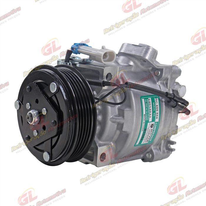 Compressor Scroll Chevrolet Prisma 2013>/ Onix/ Sonic 1.8/ Spin/ Cobalt 1.8 - 12 Volts Polia 5pk 99mm OEM: 52039087/ 52067902/ 52149016/ 52093071 — foto 2