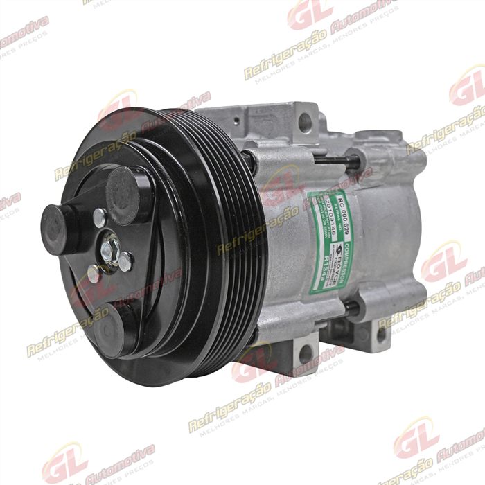 Compressor Fic Ford FS10 FX15 Fiesta / Ka / F250 Gasolina / Ecosport 1.6/ Hyundai Elantra - 12 Volts Polia 6pk 148mm R134a — foto 2