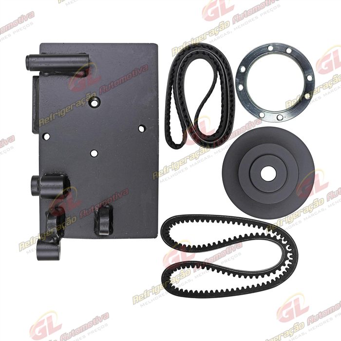 Suporte do Compressor Sanden 5H14 Polia 2A Caminhão Fiat Iveco Daily Eletronico 2012> 35S-14 / 55C16 / 45-S17 / 55-C17 / 70-C17 / 35-150 / 45-170 / 65-170 Com Ar Condicionado — foto 2