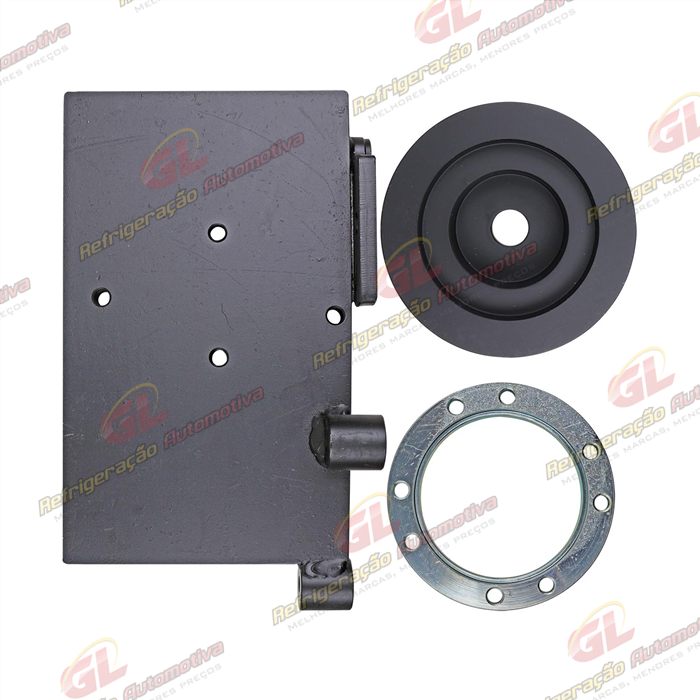 Suporte do Compressor Sanden 5H14 Polia 2A Caminhão Fiat Iveco Daily Eletronico 2012> 35S-14 / 55C16 / 45-S17 / 55-C17 / 70-C17 / 35-150 / 45-170 / 65-170 Com Ar Condicionado — foto 3