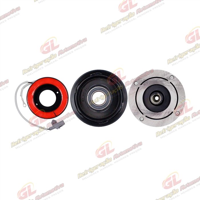 Conjunto de Embreagem do Compressor Denso 10S15 Trator TM/ New Holland / Toyota Hilux - 12 Volts Polia 7pk 124mm — foto 3