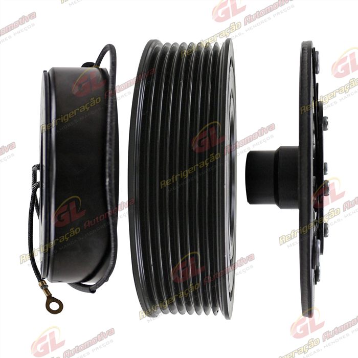 Conjunto de Embreagem do Compressor Denso 10P15 Caminhão Mercedes Benz Accelo/ Axor 2638/ Volkswagen Constellation - 24 Volts Polia 8pk 123mm — foto 5
