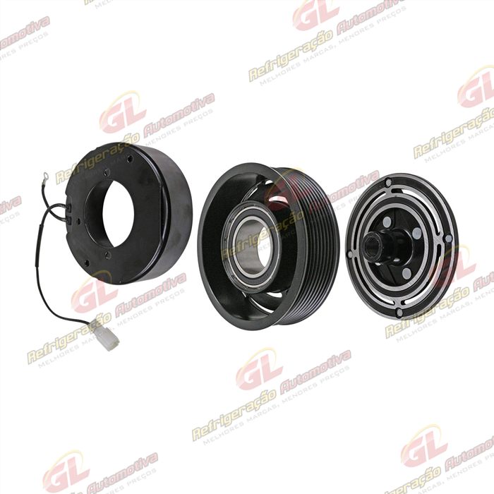 Conjunto de Embreagem do Compressor Denso 10P15 Mitsubishi L200 Triton / Outlander Flex RC.600.190 / RC.600.191 - 12 Volts Polia 8pk 120mm — foto 2
