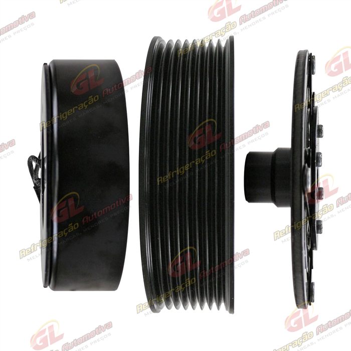 Conjunto de Embreagem do Compressor Denso 10P15 Mitsubishi L200 Triton / Outlander Flex RC.600.190 / RC.600.191 - 12 Volts Polia 8pk 120mm — foto 5