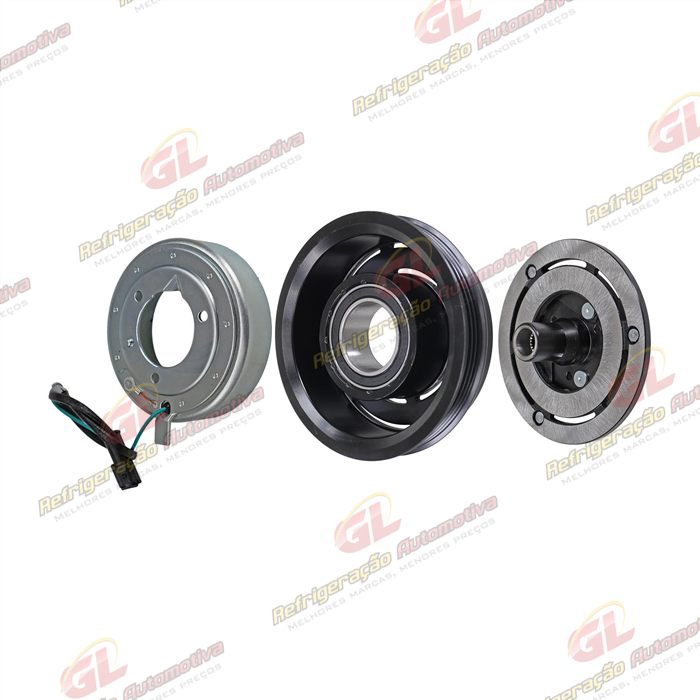 Conjunto de Embreagem do Compressor Valeo DSK-15DS Caminhão Volkswagen Constellation - 24 Volts Polia 4pk 120mm — foto 2