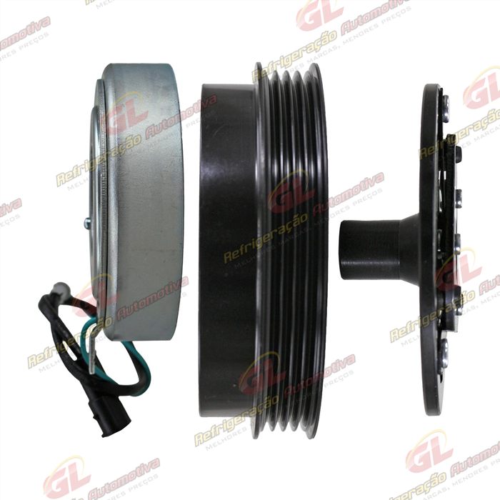 Conjunto de Embreagem do Compressor Valeo DSK-15DS Caminhão Volkswagen Constellation - 24 Volts Polia 4pk 120mm — foto 5
