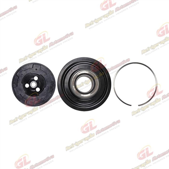 Conjunto de Embreagem do Compressor Denso 6SEU12C ND2 6QO820803D Volkswagen Polo Novo do Compressor RC.600.361 - 12 Volts Polia 6pk 115mm — foto 3