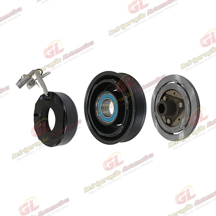 Conjunto de Embreagem do Compressor 10SRE11C Toyota Hilux 2.8 - 12 Volts Polia 7pk 125mm — foto 2