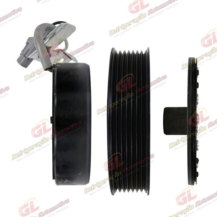 Conjunto de Embreagem do Compressor 10SRE11C Toyota Hilux 2.8 - 12 Volts Polia 7pk 125mm — foto 5