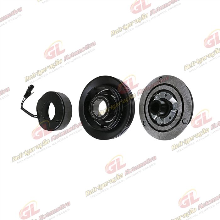 Conjunto de Embreagem do Compressor Renault Kwid (Para Compressor Original) - 12 Volts Polia 3pk 132mm — foto 2