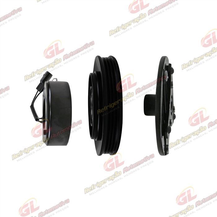 Conjunto de Embreagem do Compressor Renault Kwid (Para Compressor Original) - 12 Volts Polia 3pk 132mm — foto 5