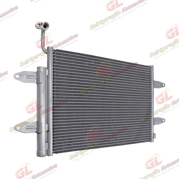 Condensador Volkswagen Polo/ Fox 2003> / Gol/ Voyage/ Saveiro Fluxo Paralelo Original - Sistema Denso OEM: 5Z0820411E — foto 3