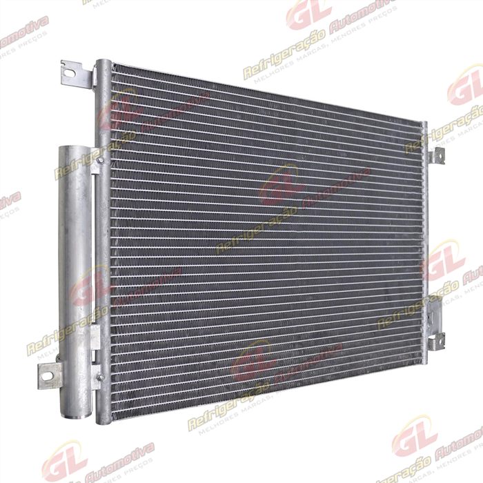 Condensador Fiat Uno 2010> / Palio 2012> / Grand Siena Motor E-Torq Sistema Valeo Fluxo Paralelo OEM: 51846316 — foto 2